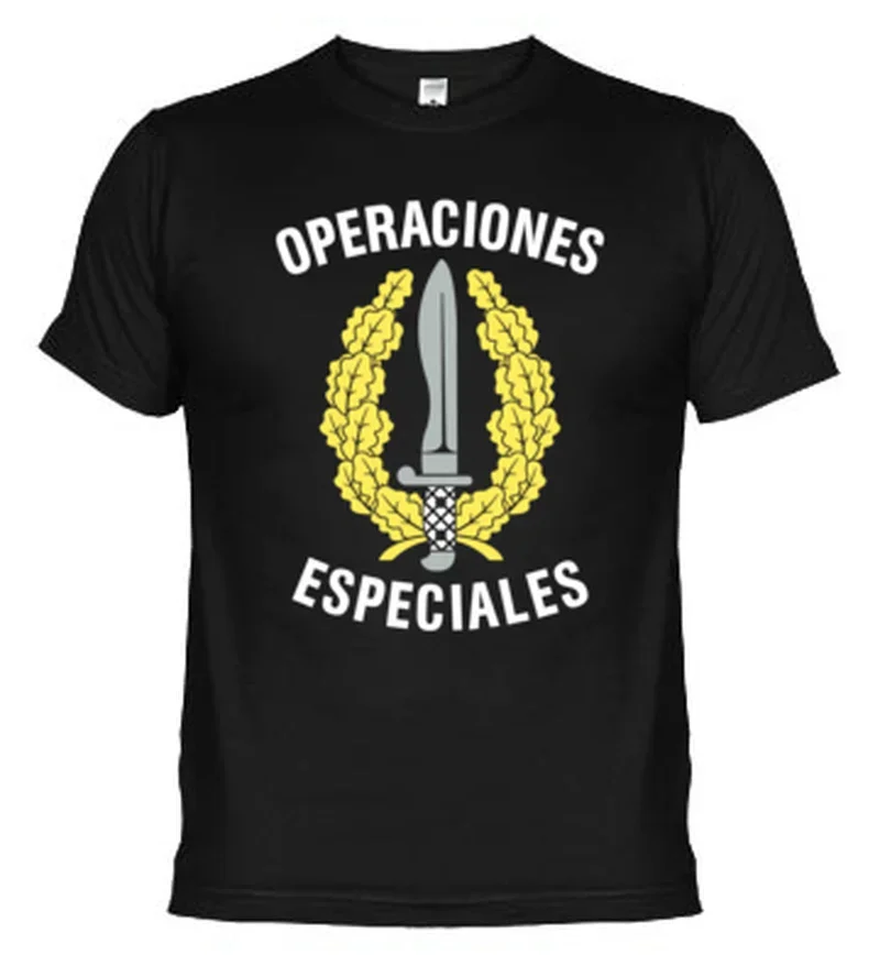 Spain Operaciones Especiales Espanolas Men T-Shirt Short Sleeve Casual 100% Cotton Shirts Harajuku Tops Tees