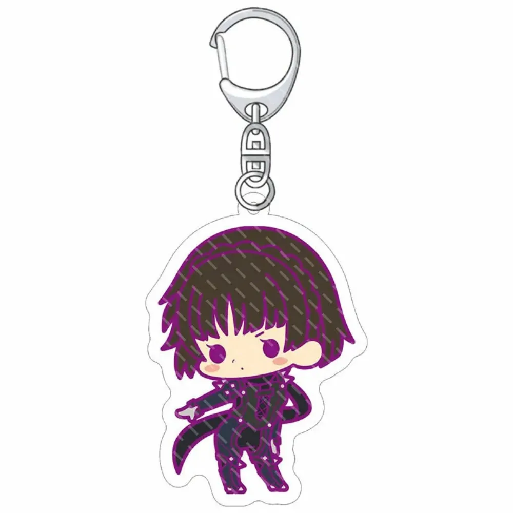 Q Version Anime Keychain Goro Akechi Anne Takamaki Makoto Niijima Futaba Sakura Cute Figures Key Chain Fans Collection