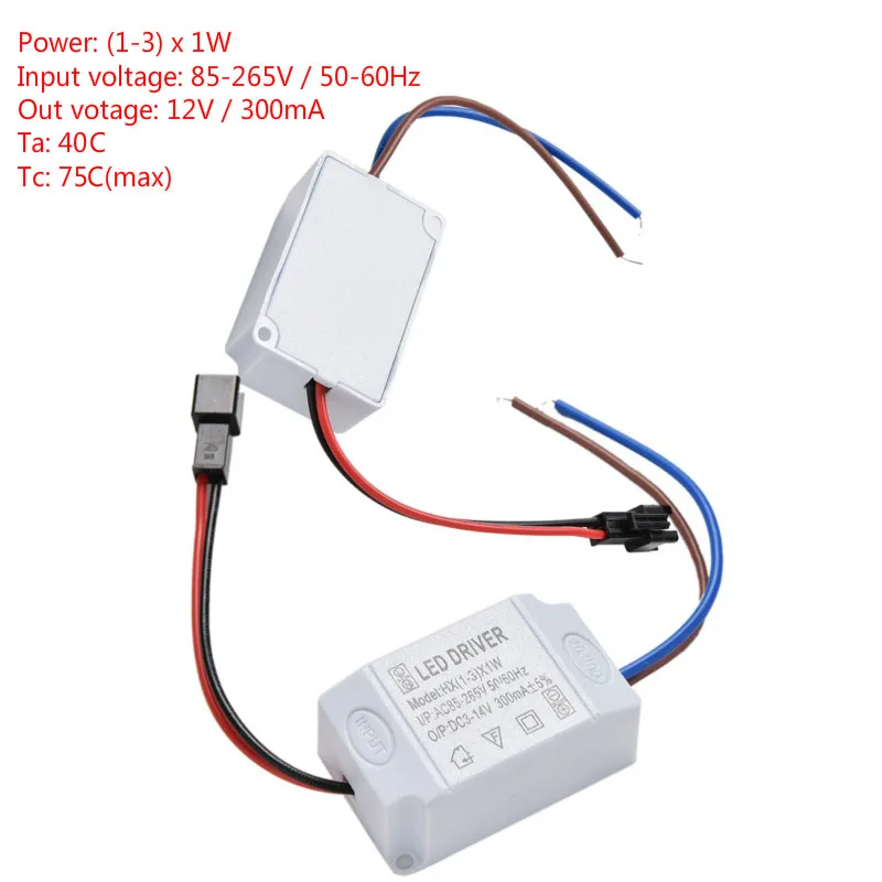 1W Power Supply Constant Current Transformer Adapter Switch For LED Strip Power Supply Light Accessory LED Driver AC 85-265V