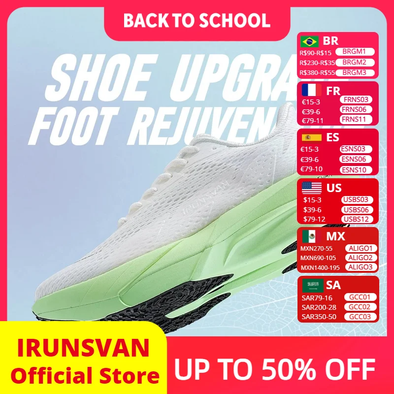 IRUNSVAN Carbon Fiber Sneakers Beginner/Advanced Running Shoes Breathable and