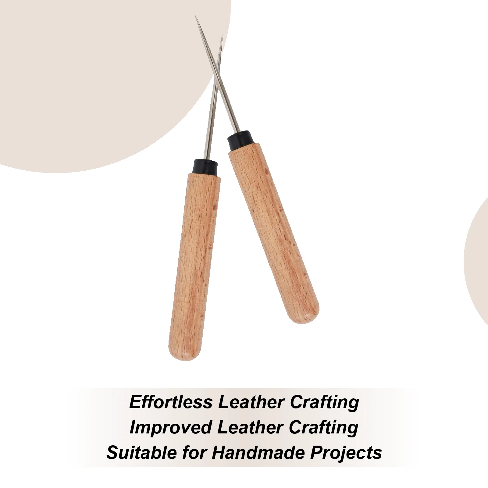 

Leather Sewing Awl Wood Handle Gadget Leather Sewing Craft Tool Awl For Handmade Projects Beginners Hobbyists Women Adults Home