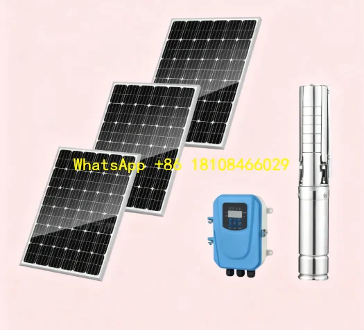 

1100W Solar Water Pump System for Remote Mountain Water Supply with Battery Backup Flow Rate 23 M3/h Well Depth /Head:28 m
