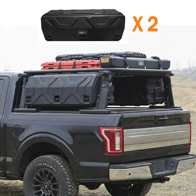 Slide-out Aluminum Alloy Truck Bed Rack Side Boxes Retractable Long-Range Heavy-Duty HILUX REVO CHAMP Trunk Mount Rac
