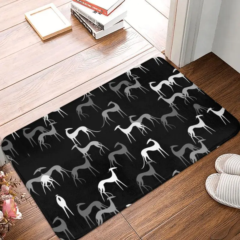 Sighthounds Doormat Anti-Slip Entrance Bath Kitchen Floor Door Mats Greyhound Whippet Dog Bedroom Balcony Rug Carpet Footpad