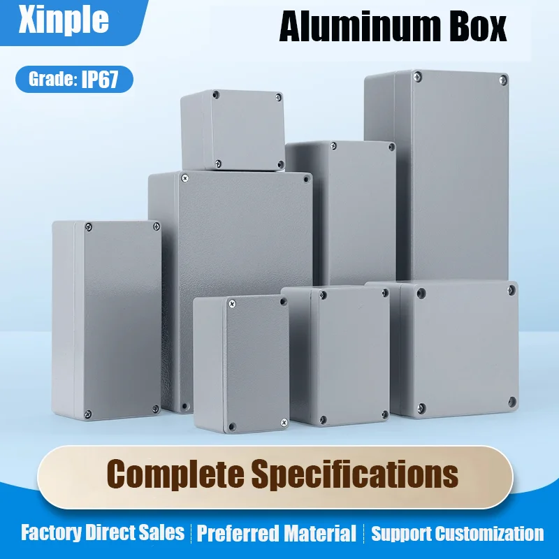 IP67 Waterproof Cast Aluminum Enclosure Junction Box Outdoor Explosion-Proof Sealed Case for Engineering Projects Case