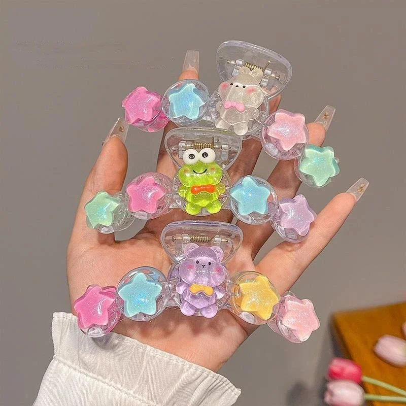 Candy Color Cute Animal Hair Clip Women Fashion Plastic Crab Claw Clip Ponytail Fixed Artifact Girl Hair Accessories jewelry