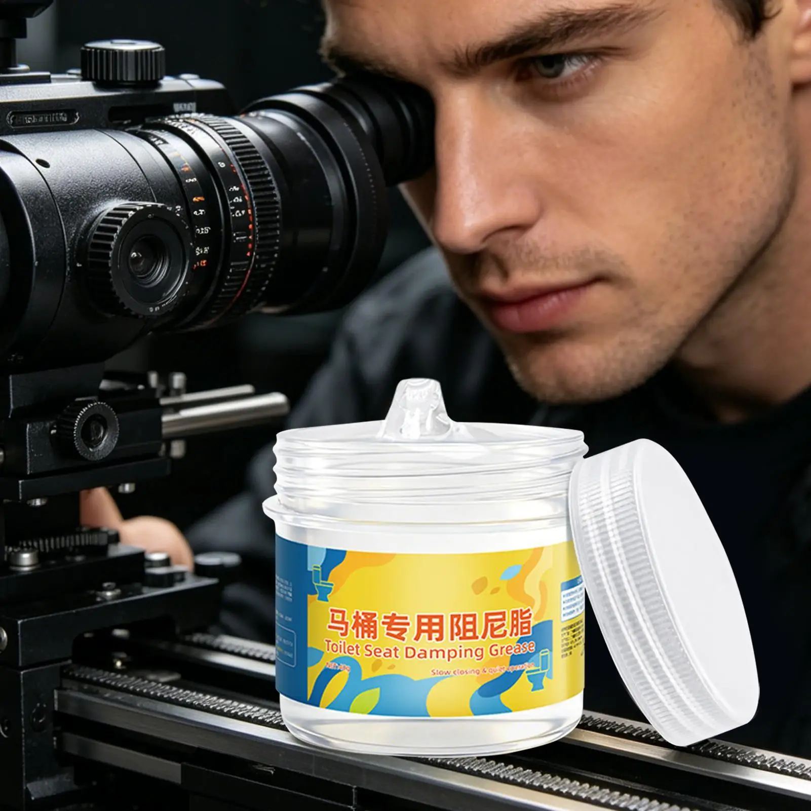 Dampening Grease 40g Shower Shock Absorber Lubricant Household Toilet Grease for Home Office Shower Bathroom Bedroom Workshop