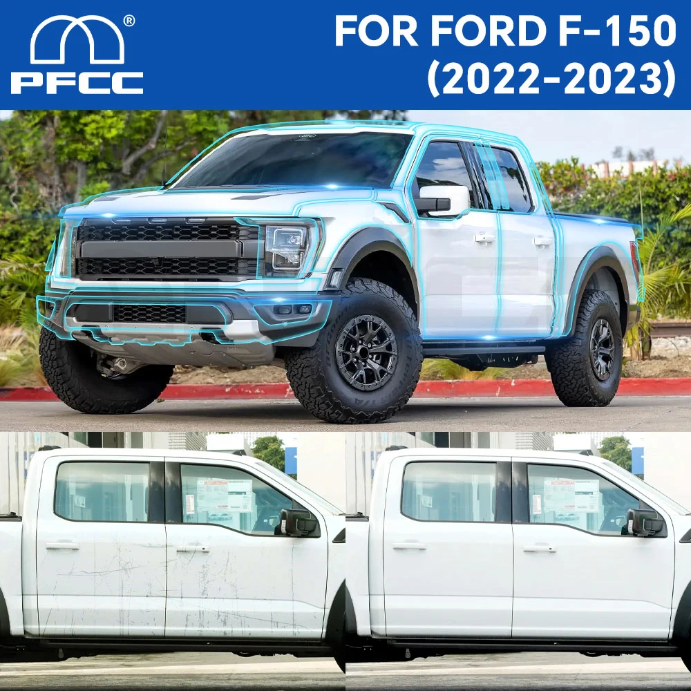 

TPU Pre Cut Sticker for Ford F-150 2022 2023 PPF Transparent Clear Kit Car Paint Protection Film Styling Body Cars Accessories