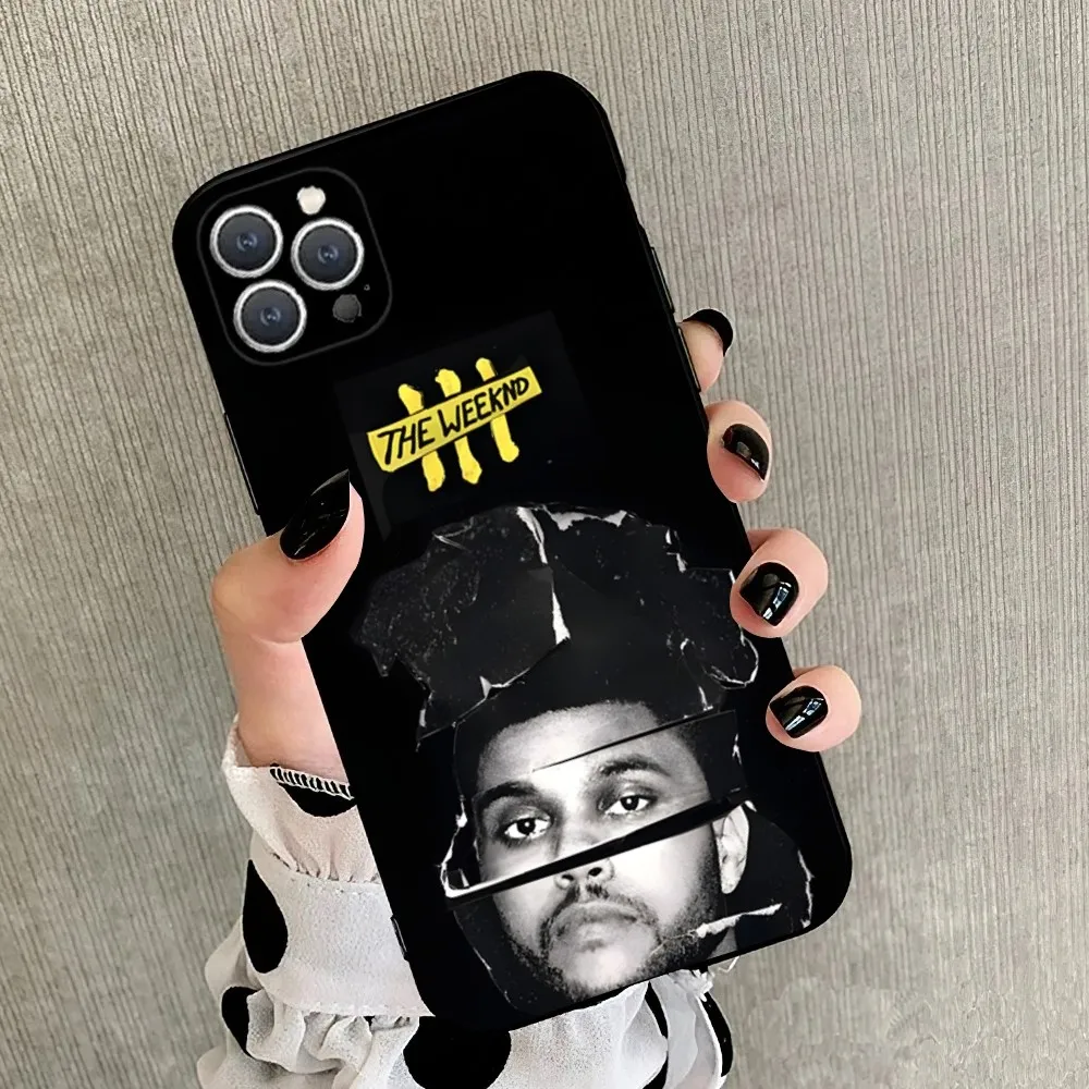 Funda de teléfono w-weeknd para iPhone 15,14,13,12,11,Plus,Pro Max,XS,X,XR,SE,Mini,8,7 silicona suave, color negro