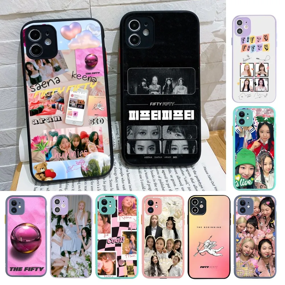 F-FIFTY F-FIFTY Kpop Phone Case For iPhone 14 X XR XS 7 8 Plus 11 12 13 pro MAX 13mini Matte Shockproof Case