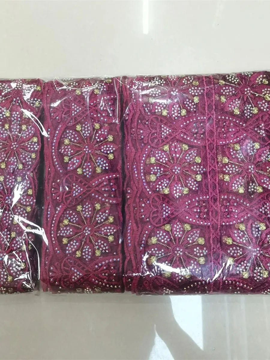 15 yards de largeur (16 cm) paillettes suisse dentelle garniture élastique Lingerie couture artisanat bricolage vêtements tissu accessoire de vêtement de mariage M1229-1