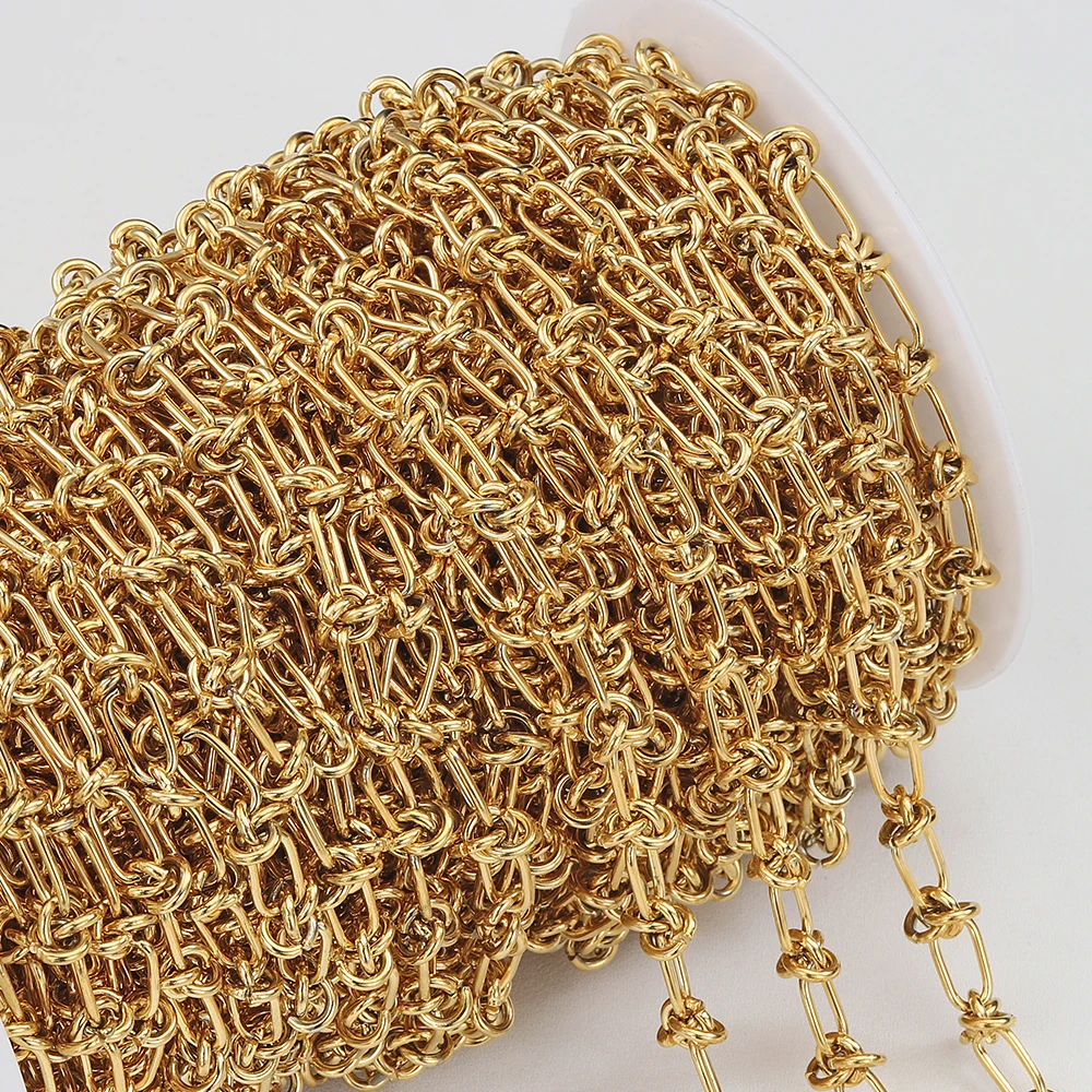 1 Meter Stainless Steel Personality Thick Chain Heavy Work Knotted Thorn Hip Hop Necklace Bracelet DIY Trend Jewelry Accessories