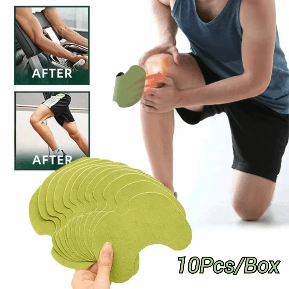 

10Pcs/Box Self-Heating Mugwort Knee Patches Long-Lasting Deep Heat Back Thermal Patches Joint Patches Office Workers