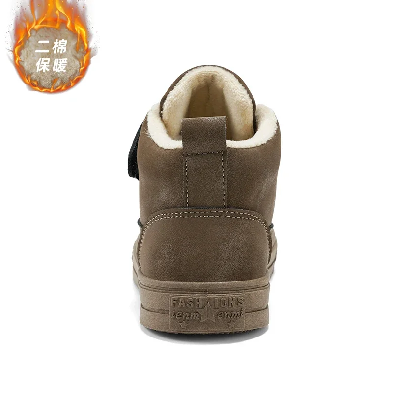 New Children Casual Shoes Boys Sneakers Kids Sport Shoes Winter Warm Fur Light Soft Flat