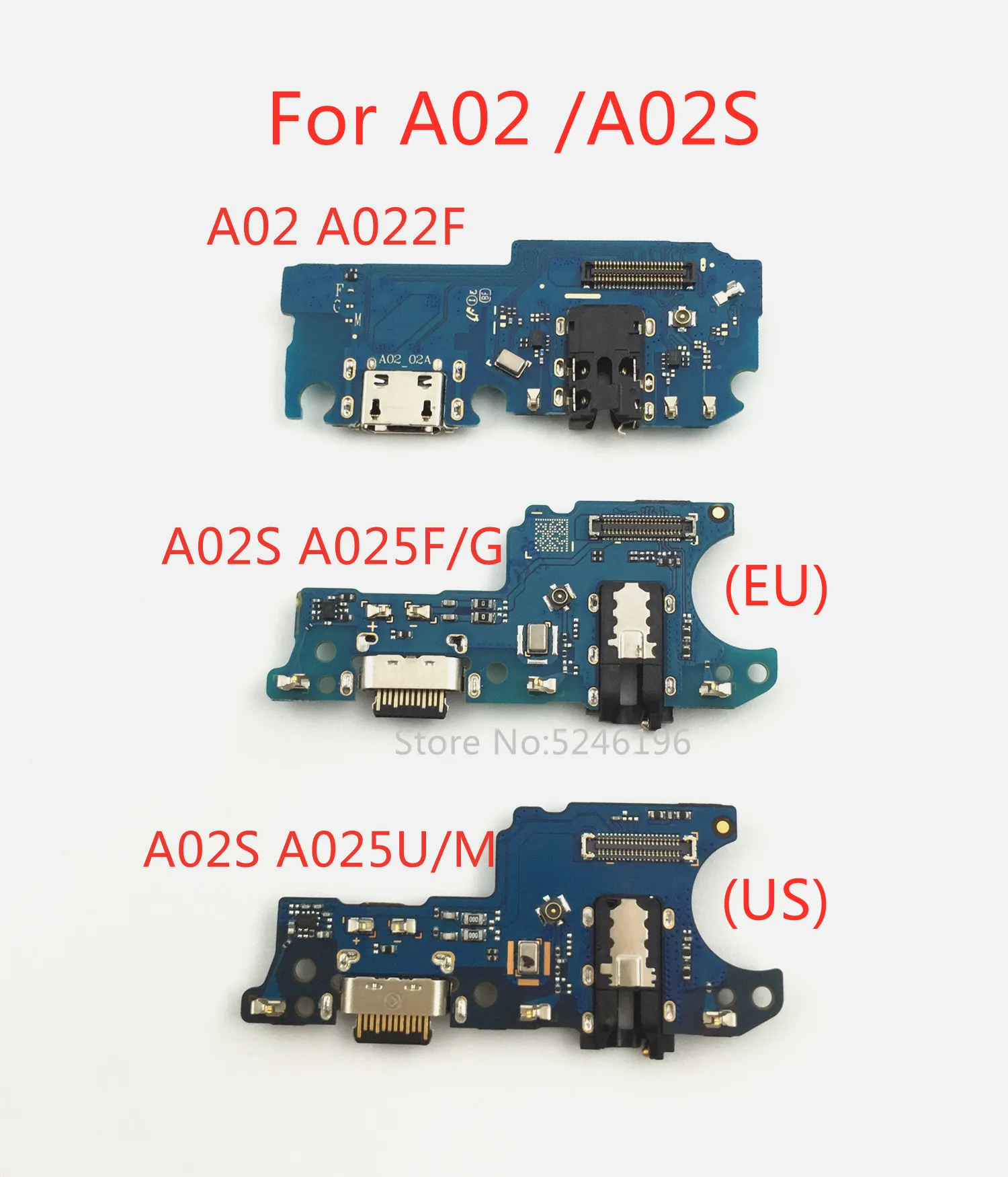 1pcs USB Charging Port Charger Base Connector For Samsung Galaxy A02 A022F A02S A025F A025G A02S A025U A025M Replace Part