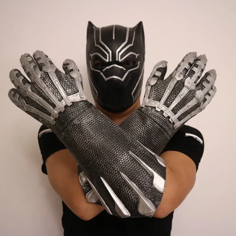 Cosplay superhero Black Panther Gloves latex arm Costume Fancy Dress party Anime stage show props christmas Halloween gift