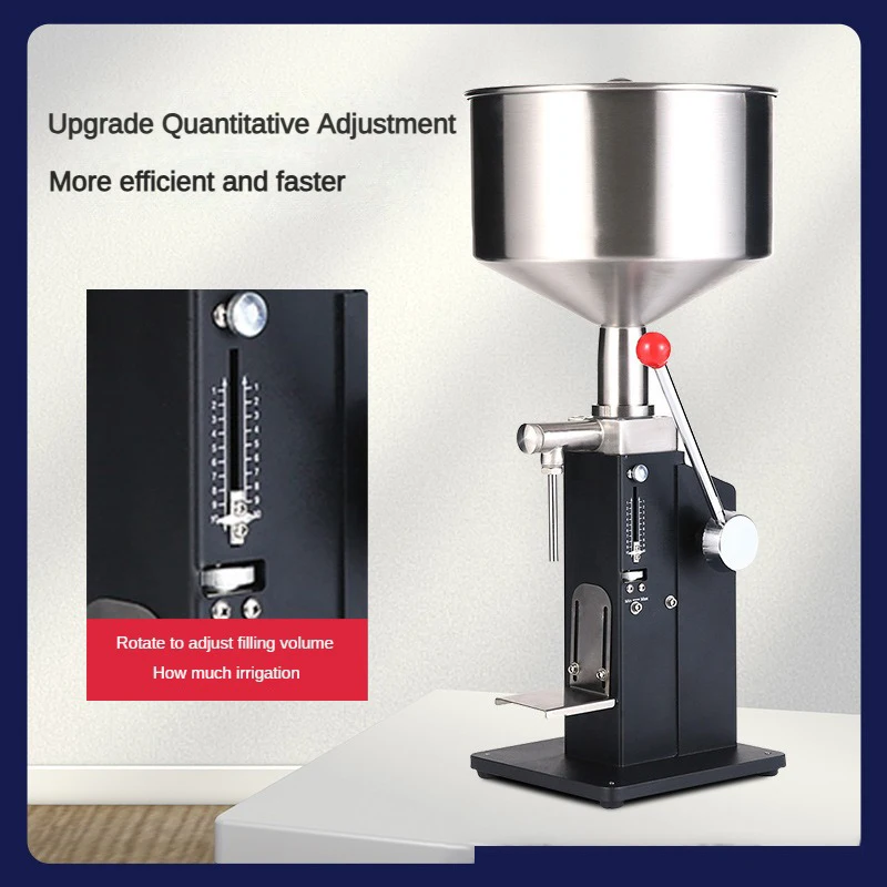 5-50 مللي ضغط اليد الصغيرة دليل لصق ملء آلة حشو ملمع الشفاه للزجاجة الصغيرة A03 مع مقياس