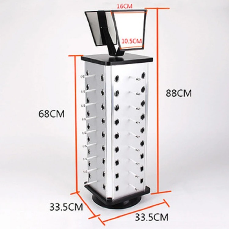 Wholesale Rotating Desktop Glasses Display Stand with Mirror Retail Optical Store Glasses Stand Sunglasses Display Stand