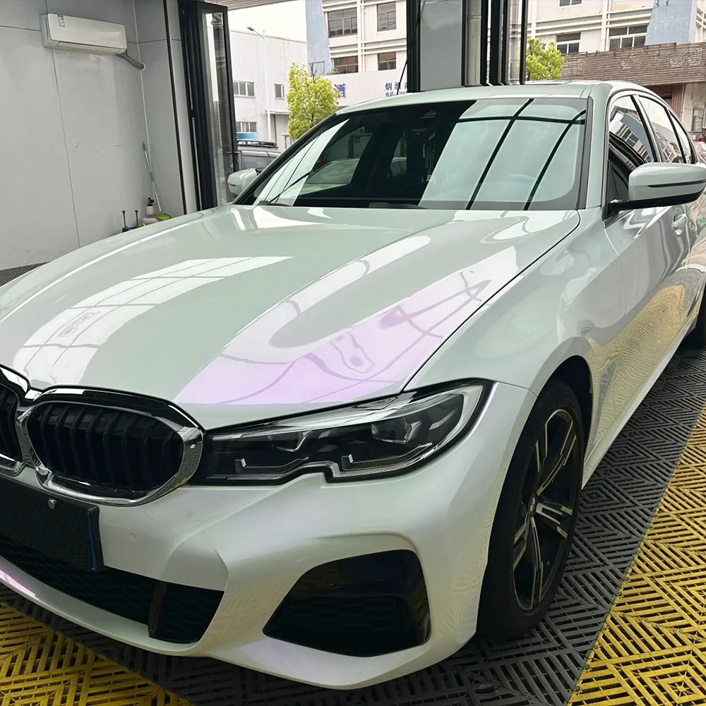 Car Sticker Gloss PET Ceramic Purple Car Vinyl Wrap Film PVC Waterproof Self-adhesive Motorcycle Auto Body Decoration Decal Film