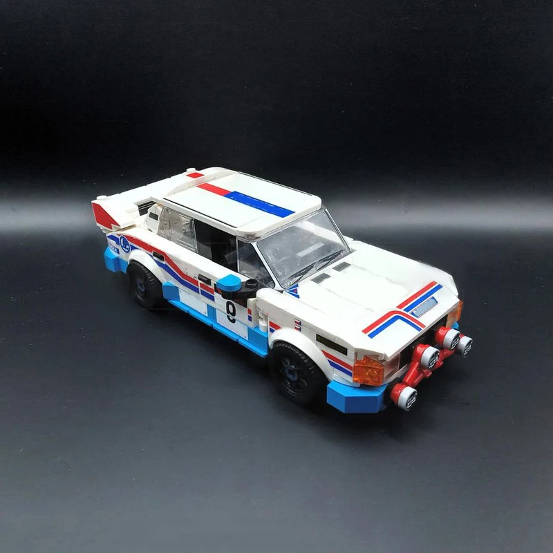 PolaDeer 420PCS Rally 130 LR Gruppe B Autorennwagen Kalevi Aho Bausteine Montagemodell Spielzeug Kindergeburtstagsgeschenke – Detail 1