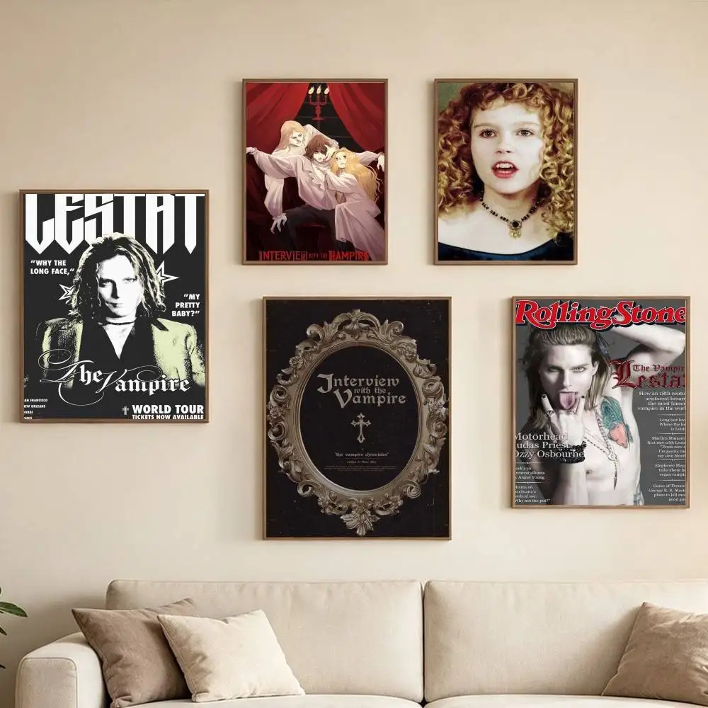Interview With The Vampire Poster Waterproof Wall Art Sticker For Bar Living Room Vintage Decor High Quality Print Gift