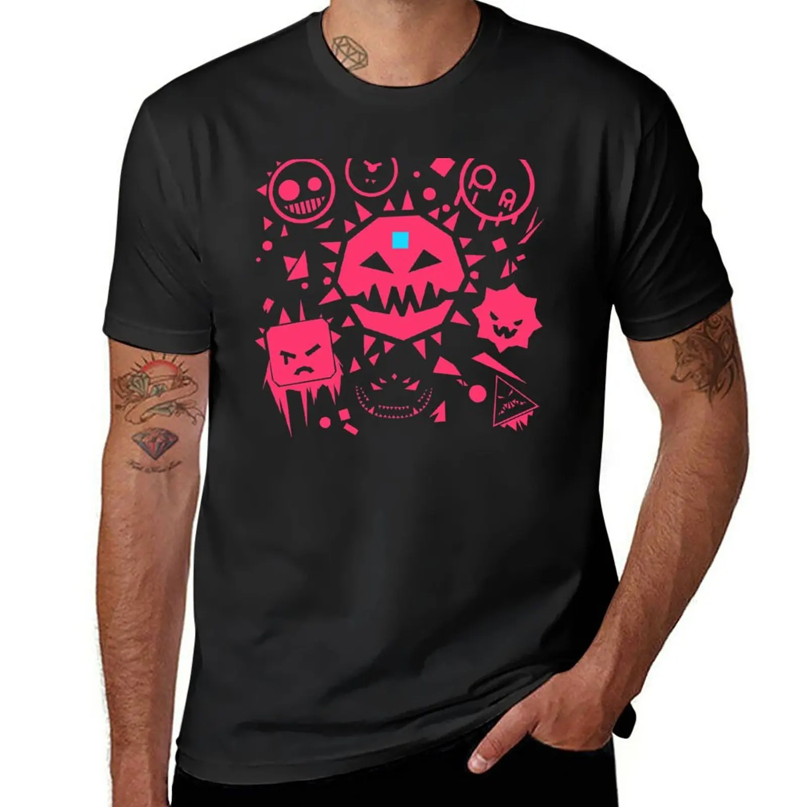 New Copy of just shapes and beats pink and white design T-Shirt custom t shirts mens graphic t-shirts funny