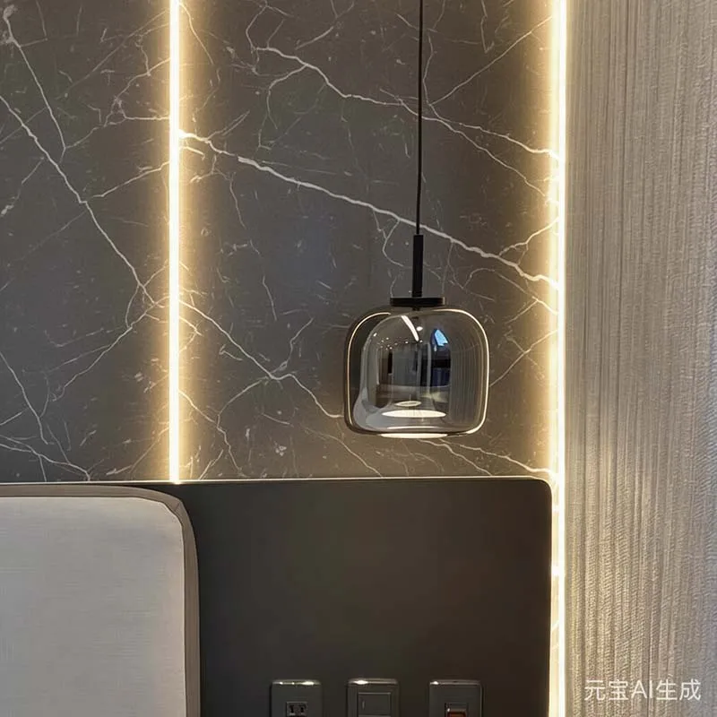 

Modern LED glass pendant light Nordic living room dining room bar bedside decoration pendant light hanging lamp indoor home ligh