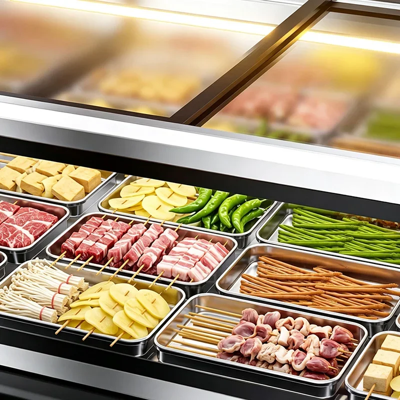 Countertop Refrigerated Display Cases, Mobile Freezers, Commercial Refrigerated and Frozen Barbecue Display Cases (Customized)