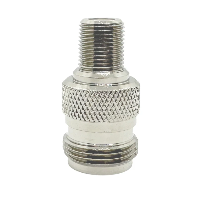 Brass 50 Ohm F Female Jack to N Female Jack Straight Antenna Adapter RF coaxial Coax Connector