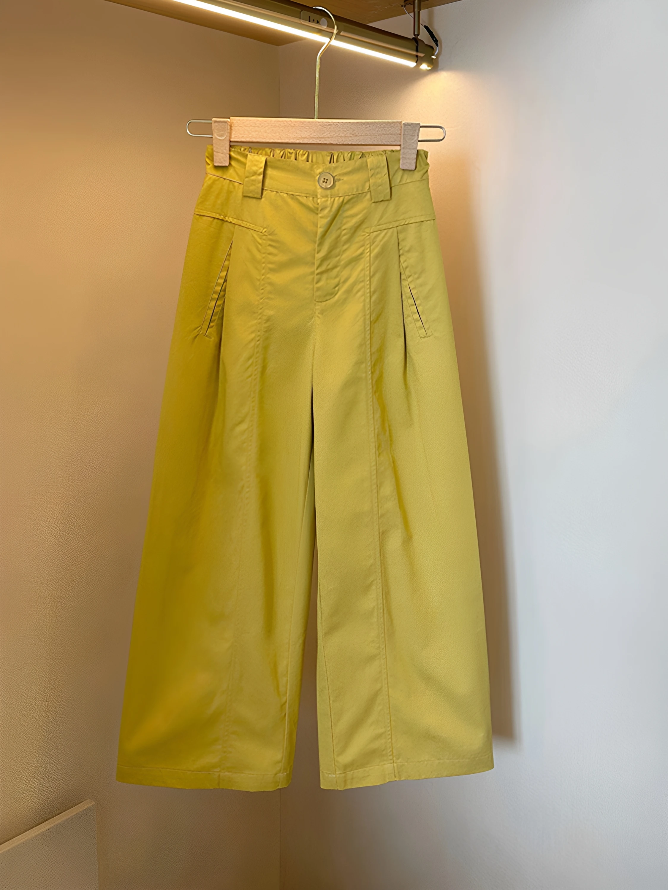 High Waist Straight Leg Casual Pants Women's Summer New Style Three Dimensional Tailoring Pure Color Slimming Wide Leg Nine P...