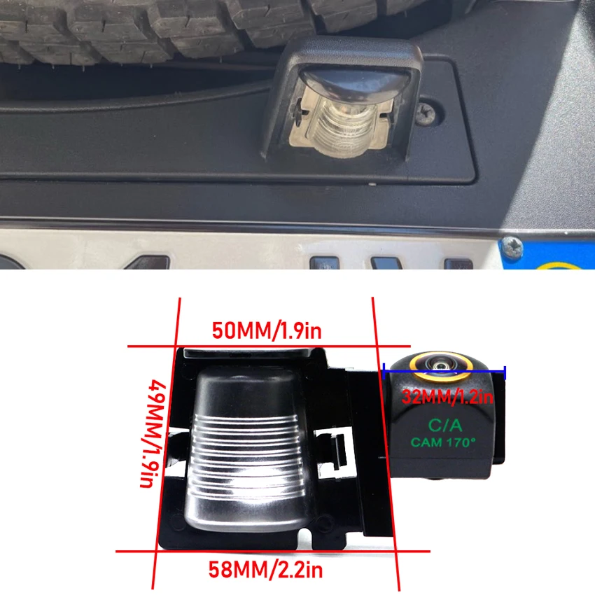 170 Degree AHD 1920x1080P Car Rear Camera For Jeep Wrangler JK JL 2006~2016 2017 2018 2019 2020 Backup Parking Reverse Monitor