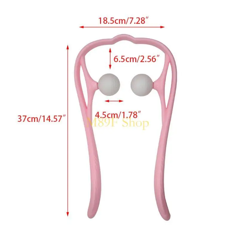 M89F Home Office U-Shaped Hand Roller Manual Neck And Shoulder Therapeutic Dual