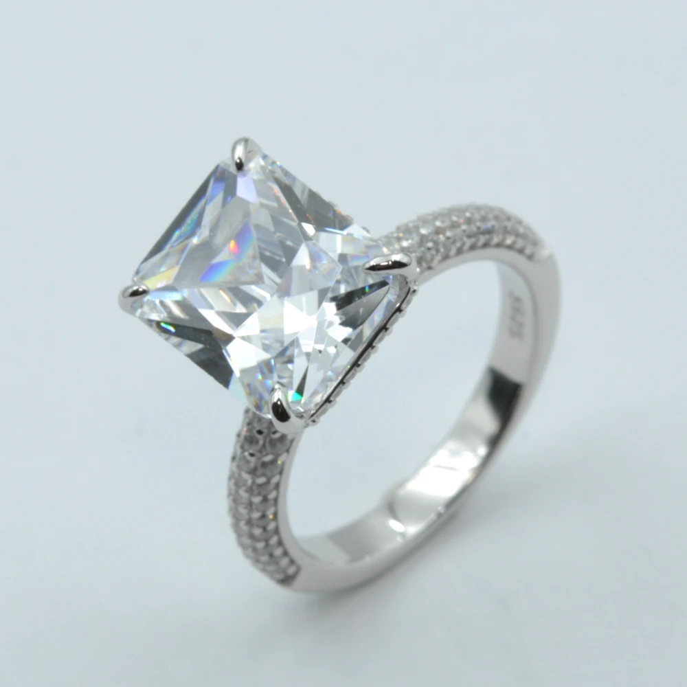 SEMNI 8.0ct مويسانيتي خاتم الماس للنساء الرجال مع شهادة s925 فضة الزمرد مشع قطع روبي الياقوت #2