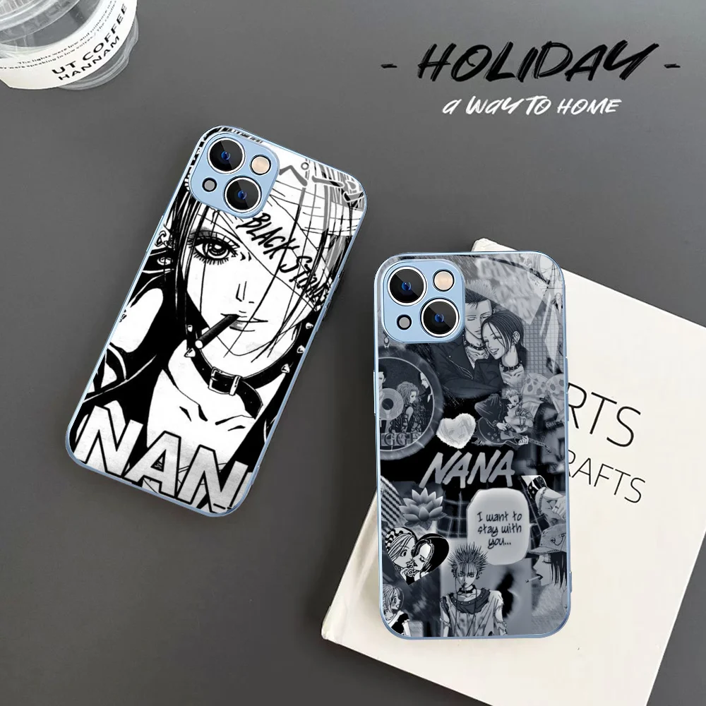 

Nana Osaki Anime Phone Case Tempered Glass For iphone 14 13 12 11 Pro Mini XS MAX 14Plus X XS XR Cover