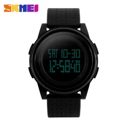 SKMEI 1206 Brand Sport Watch For Men Military Waterproof LED Digital Men's Watches Big Dial PU Strap Outdoor Luminous Wristwatch