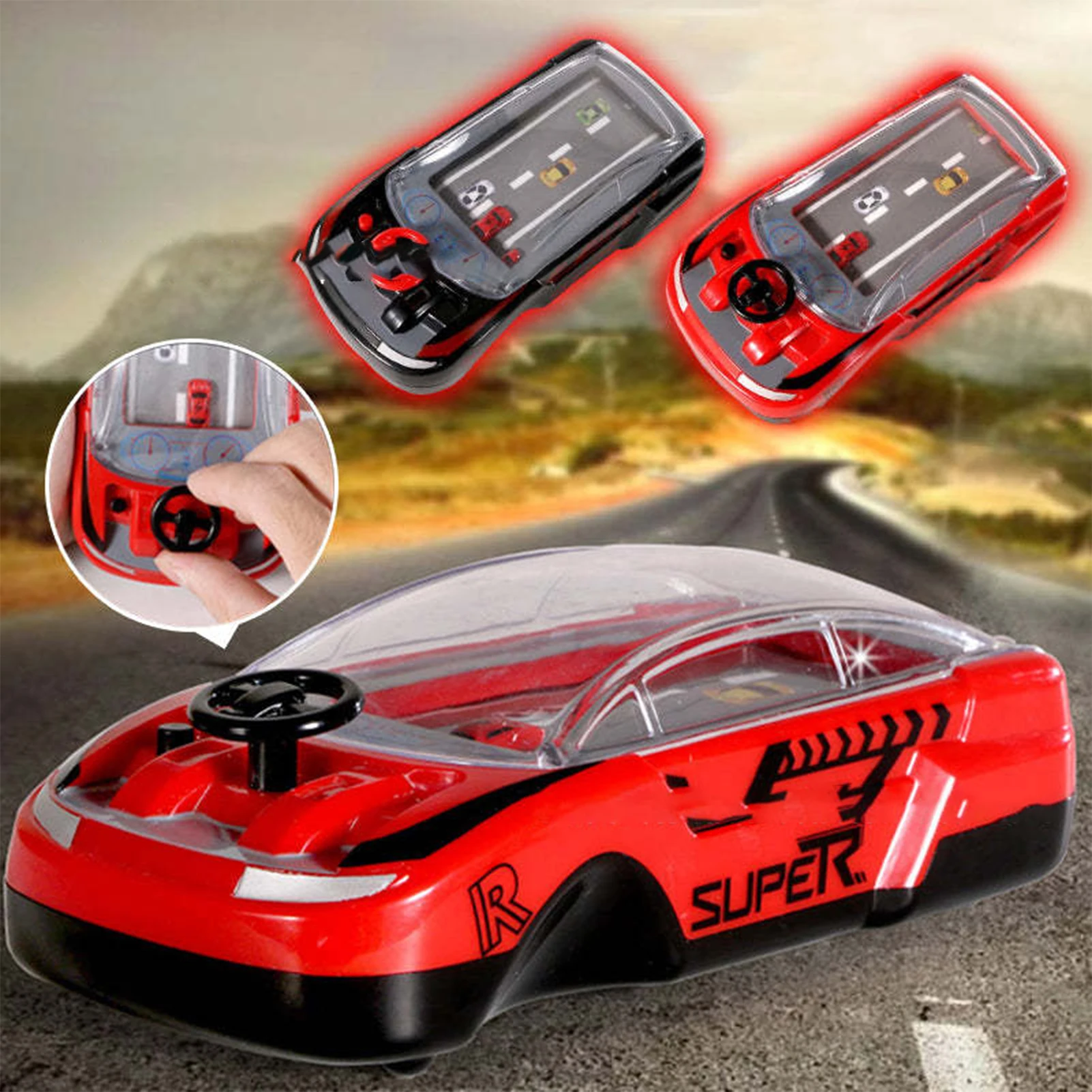 Simulatie Handheld Auto Racing Speelgoed Licht Geluid Handen Op Auto Speelgoed Cadeau Voor Verjaardag Kinderdag