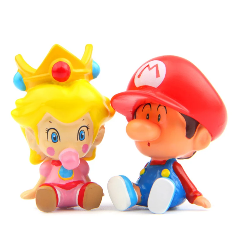 24 Styles Mario Princess Peach Bowser Figures Model Toy Cute Koopa Troopa Donkey Kong PVC Collection Action Toys Birthday Gifts