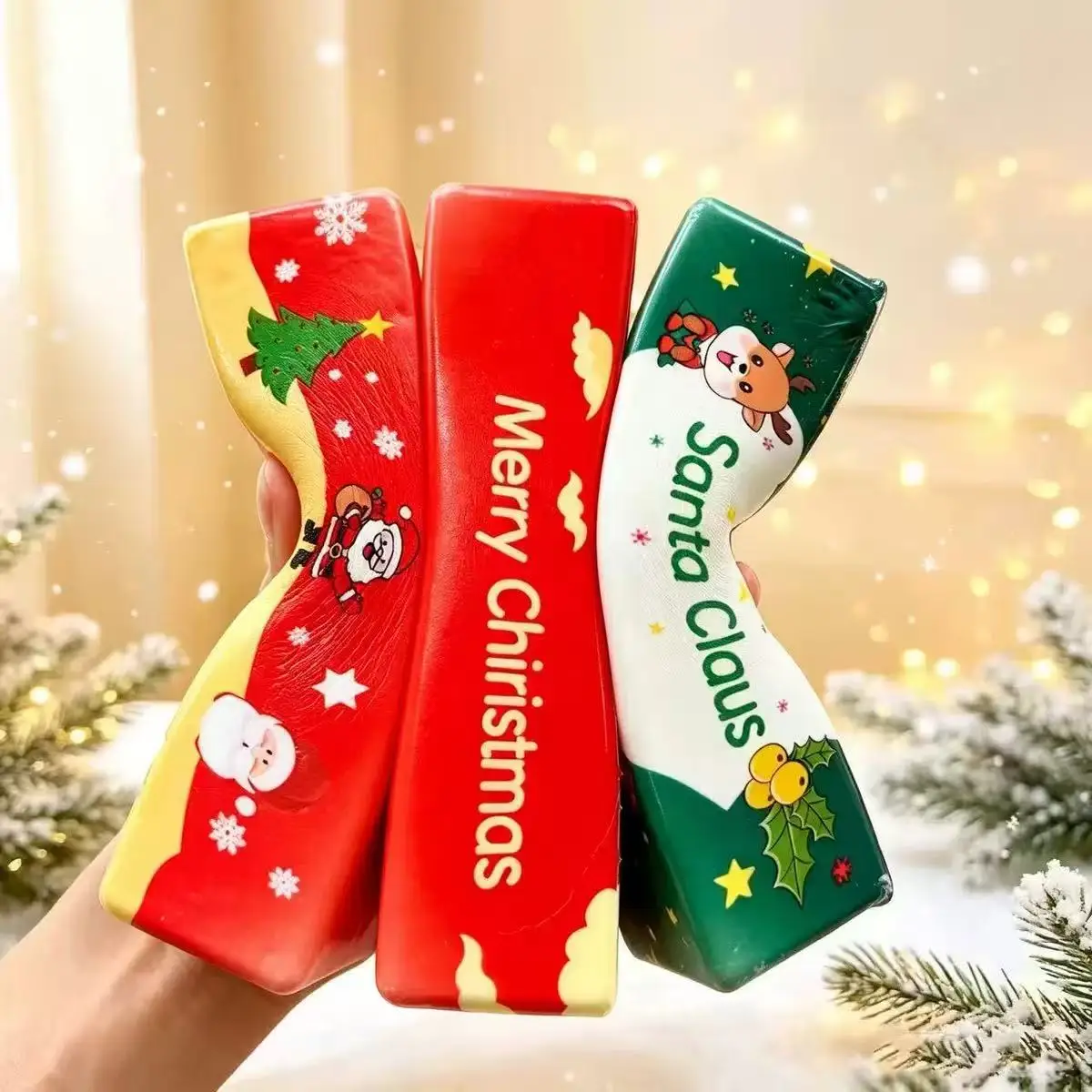 Butter Squishy Toy Slow Rising Stress Relief Squeeze Toy Christmas Decorations Soft Fidget Sensory Toy Christmas Gifts