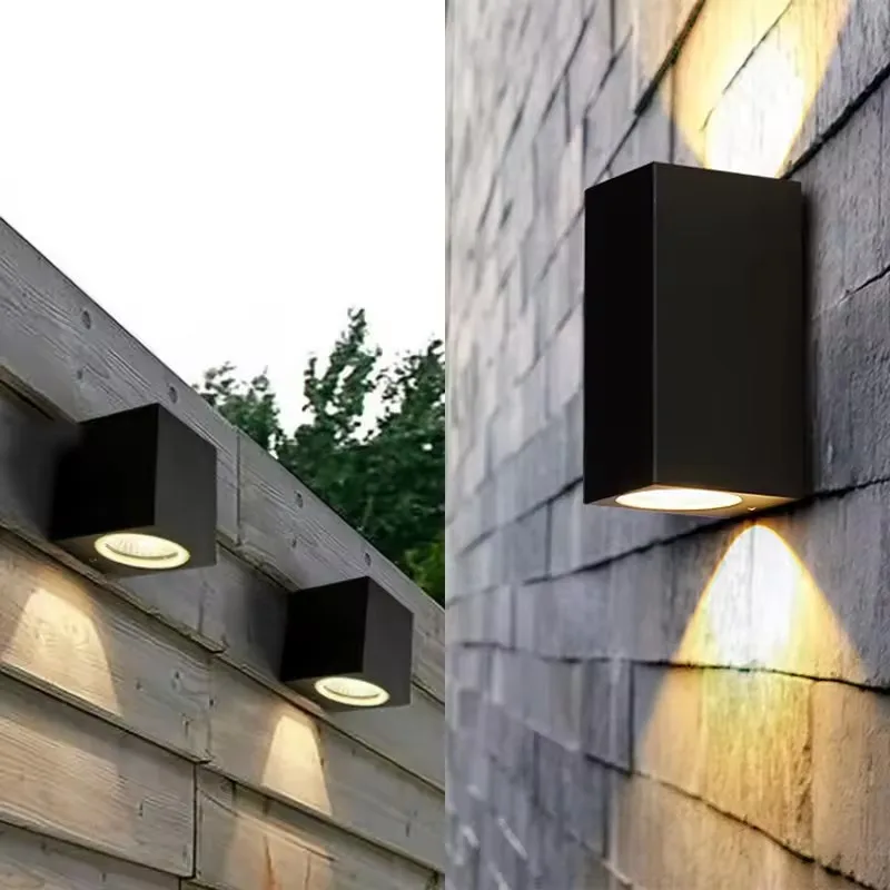 5W 10W Waterproof LED Outdoor Wall Lamp IP65 Upper Lower Lighting Porch Garden Lamp Indoor Bedroom Bedside Home Decor Wall Light