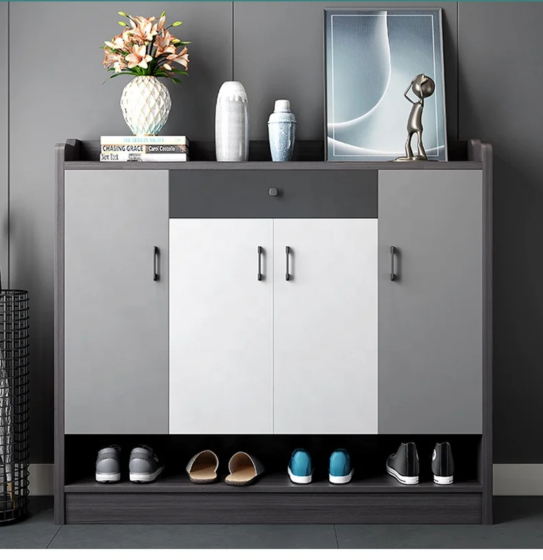 Storage Cabine Sample Living Room Stand Design Modern Wood Narrow Organizer Shelf Shoe Racks for Sale