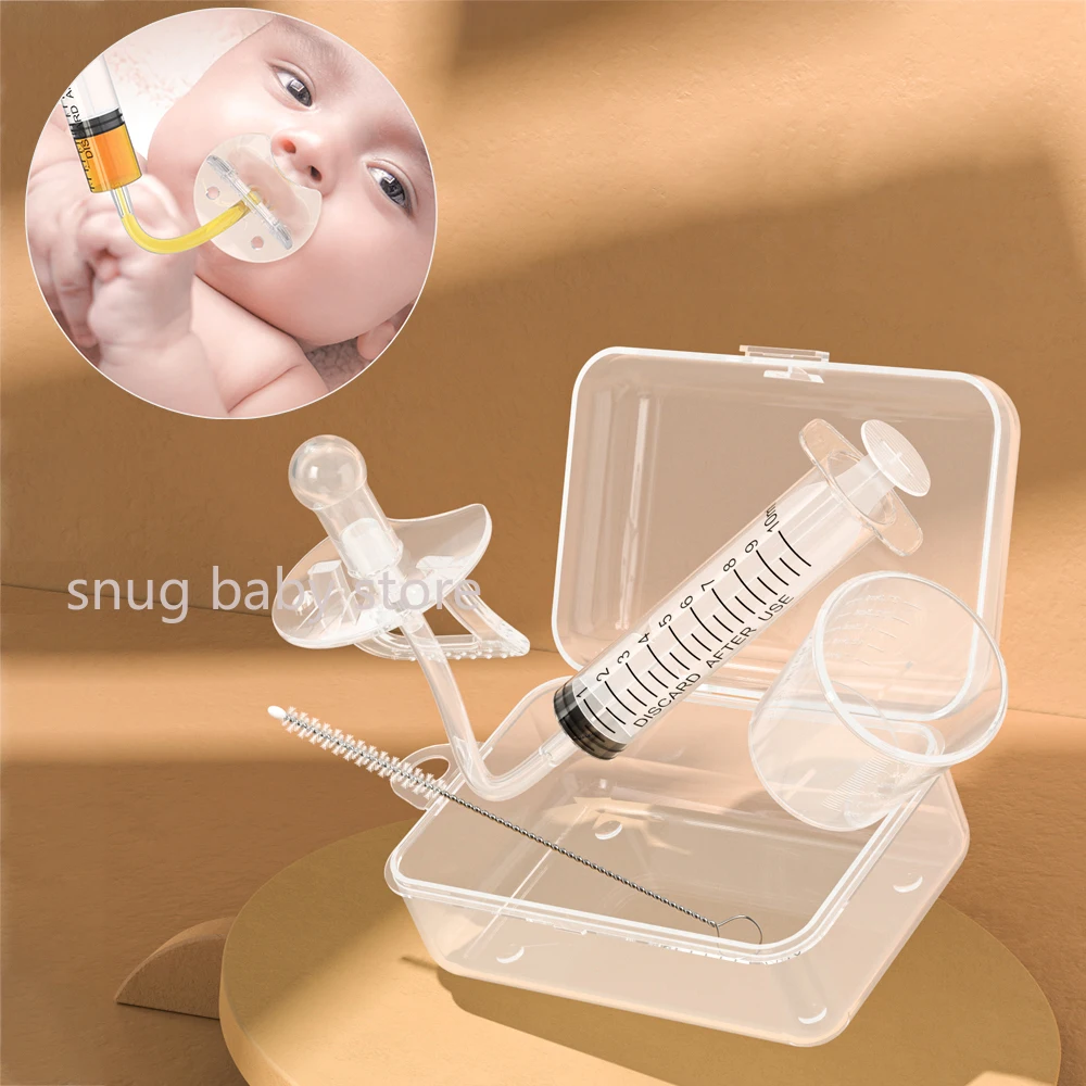 Dispensador de cuentagotas para bebé, chupete transparente, dispensador de medicina inteligente, alimentador de agujas, medicina para apretar, utensilios de alimentación para niños