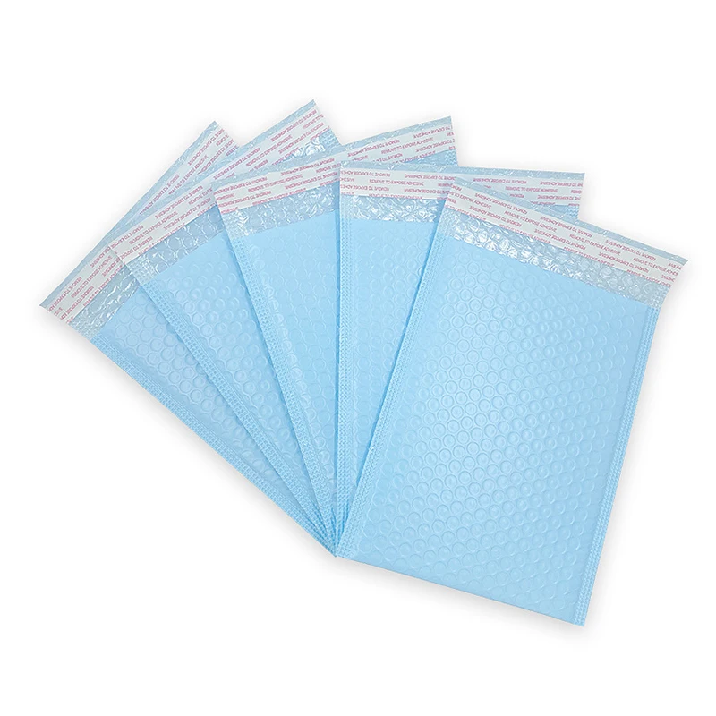 50Pcs Shockproof Padded Shipping Envelope Milk Blue Plastic Bubble Bag Small Business Supplies Waterproof Packing Bubble Mailers