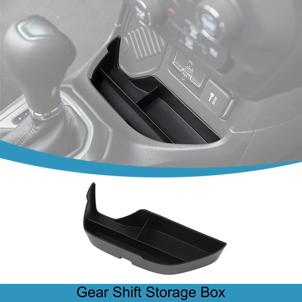 

Car Front Gear Shift Storage Box Stowing Tidying for Jeep Renegade 2019 2020 2021 2022 2023 Interior Accessories Black Styling