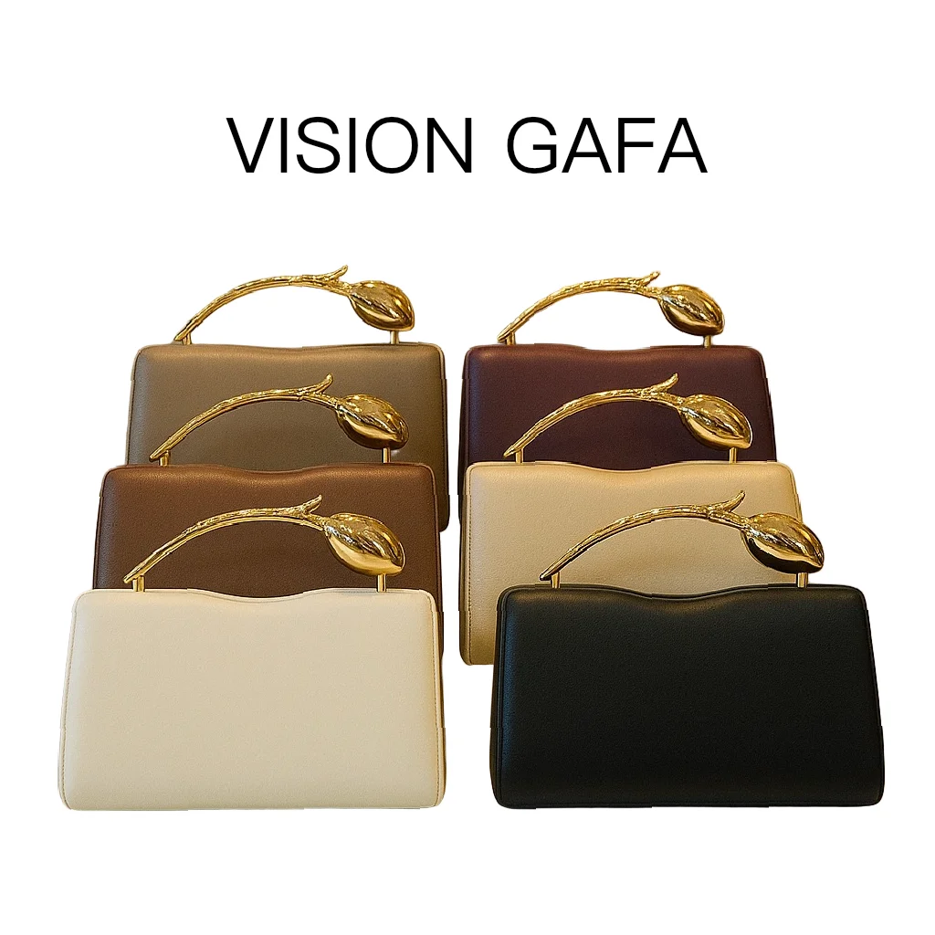 Rose Shaped PU Handbag Crossbody Dinner Bag Stylish British Style Unisex Bag for Casual Occasions Magnetic Clasp Closure
