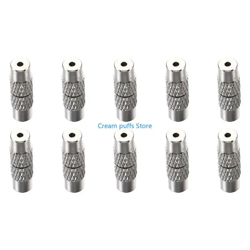 50LE Pack of 10 Copper Screw Clasps Jewelry Fasteners For DIY Necklace Bracelet