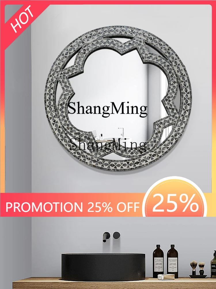 

FGgood-looking bathroom mirror, toilet makeup mirror, advanced sense wabi-sabi decorative hanging mirror