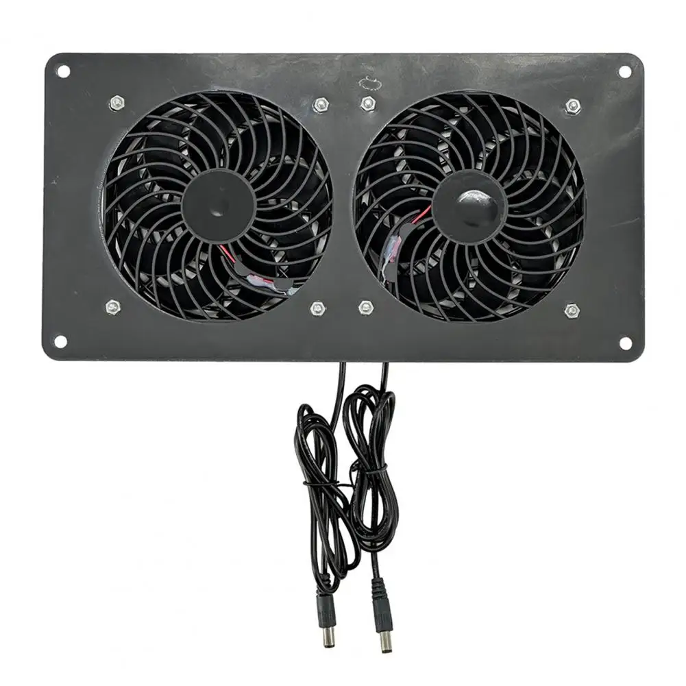 Solar Dual Fan Wire-free Solar Fan for Efficient Rvs Greenhouses Waterproof Design 3000rpm High Speed Wide Application Portable