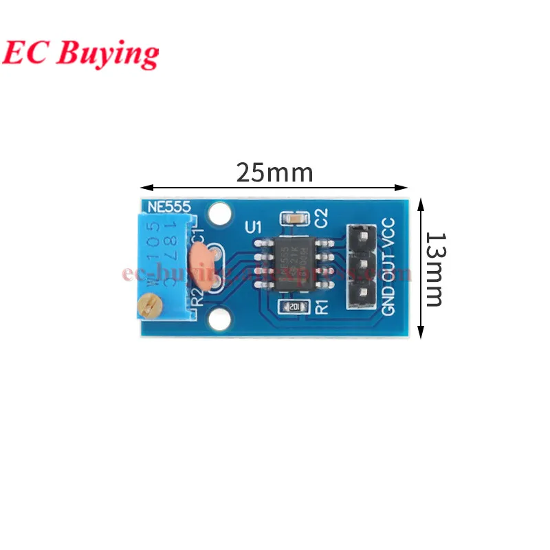 5Pcs/1pc NE555 Pulse Frequency Duty Cycle Adjustable Module Square/Rectangular Wave Signal Generator 5V-12V Stepper Motor Driver