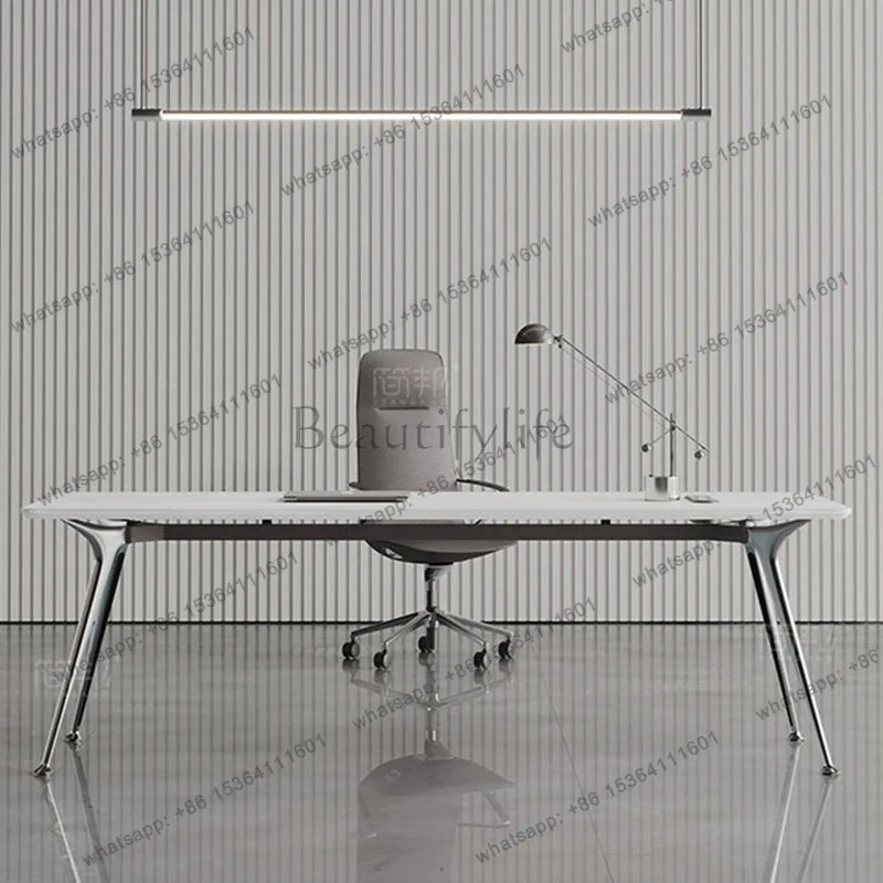 LJY Minimalist Aesthetic Office Desk Display Modern Standing Executive Decoration Office Desk Design Crafts Tavolo Home Furnitur