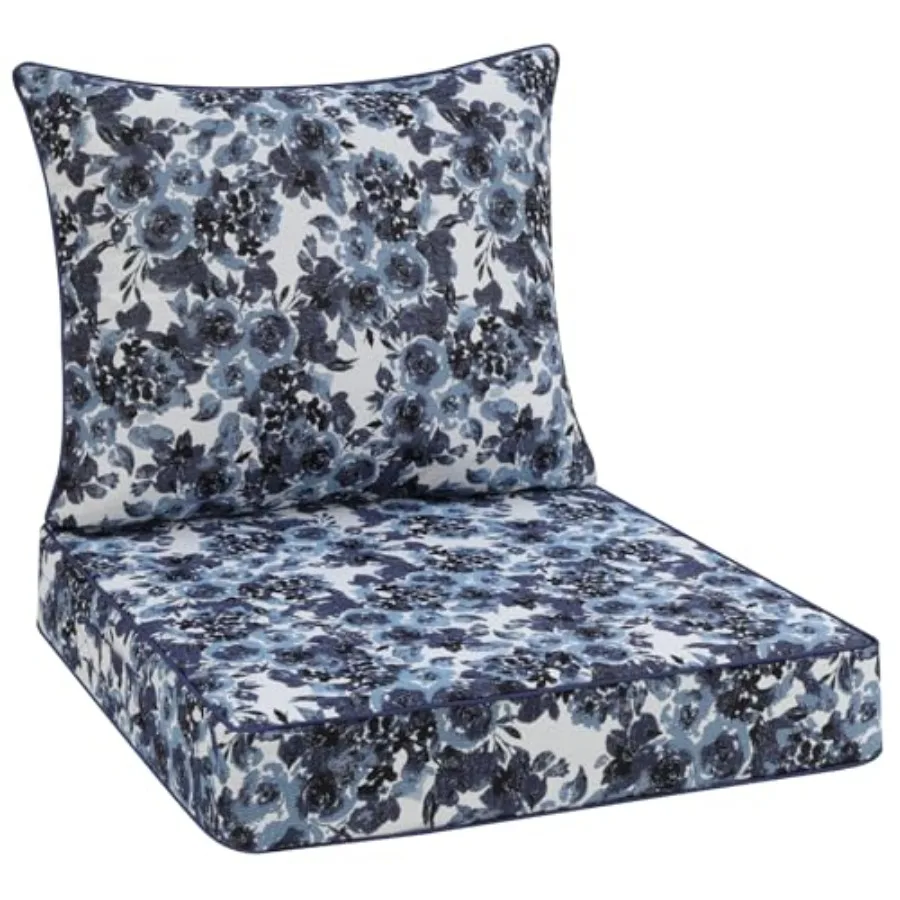 

Подушка для уличной мебели 3-в-1: водонепроницаемая, устойчивая к выцветанию, со съемным чехлом. Глубокие подушки для сиденья и спинки для патио-мебели.